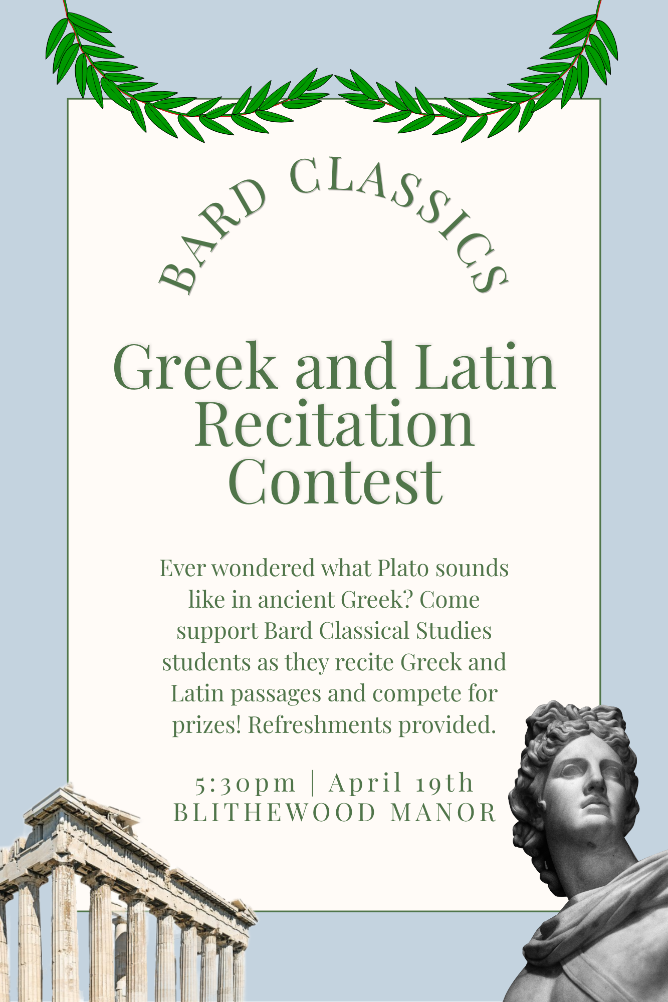 Greek and Latin recitation concert.; Greek and Latin Recitation Contest