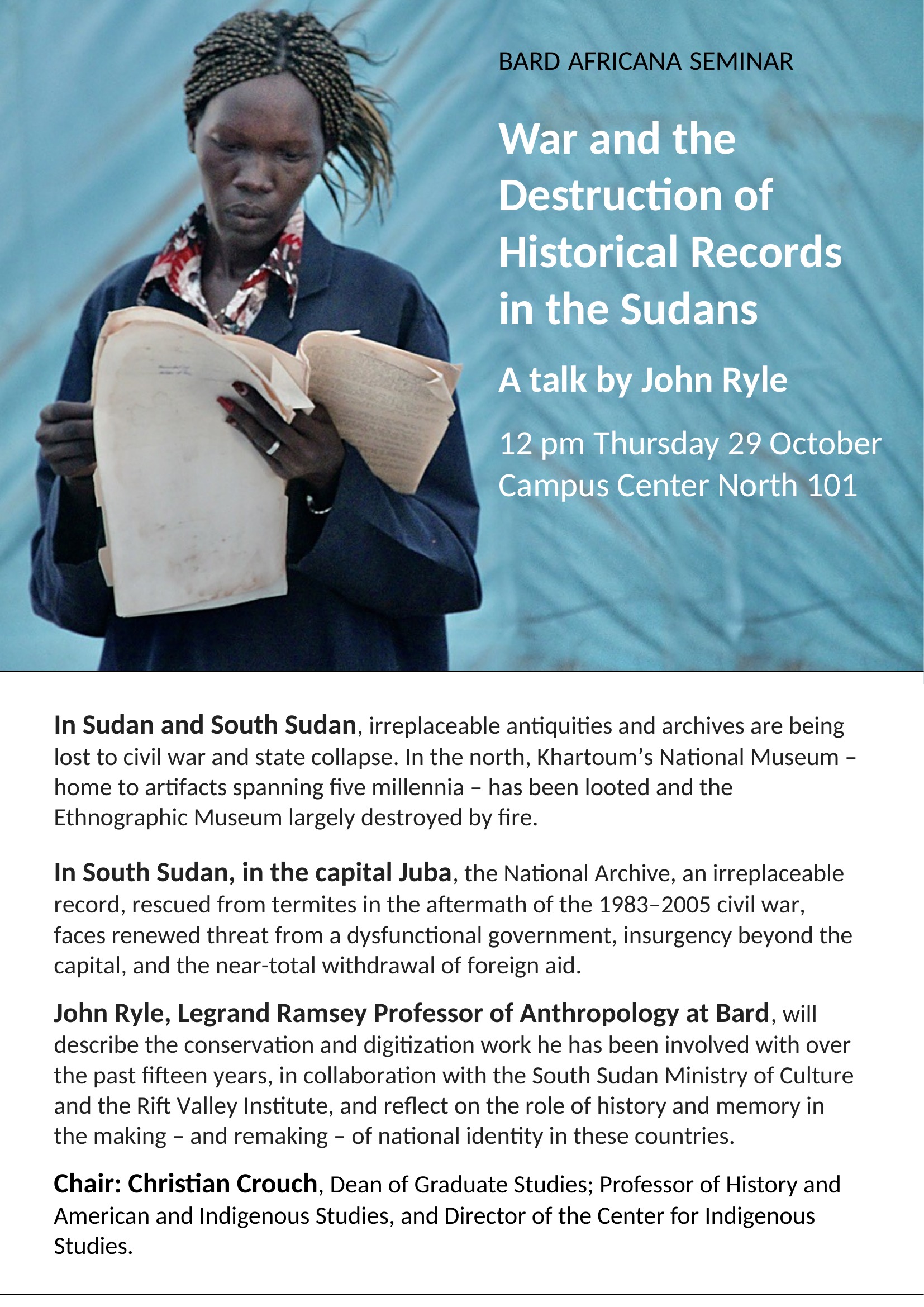 War and the Destruction of Historical Records in the Sudans