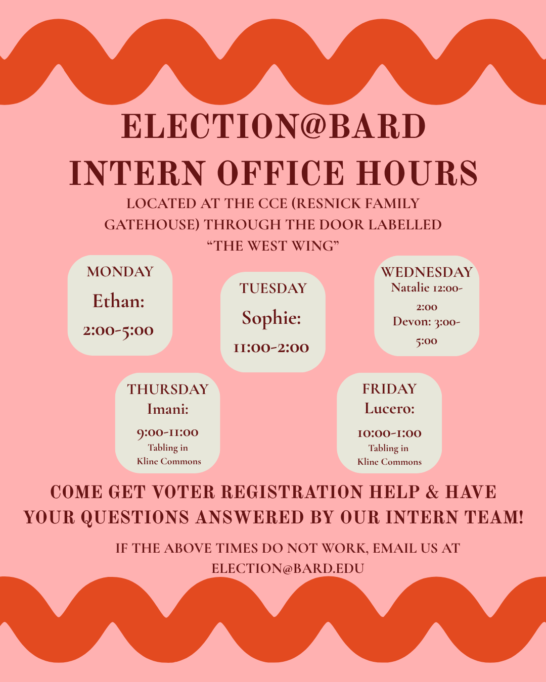 Election@Bard Office Hours