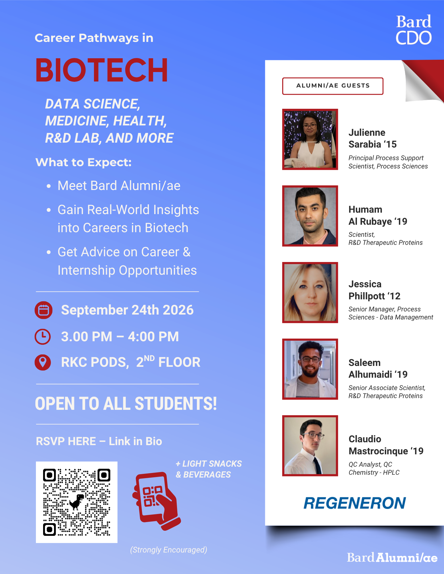 Career Pathways in Biotech - Regeneron Alumni/ae Visit!