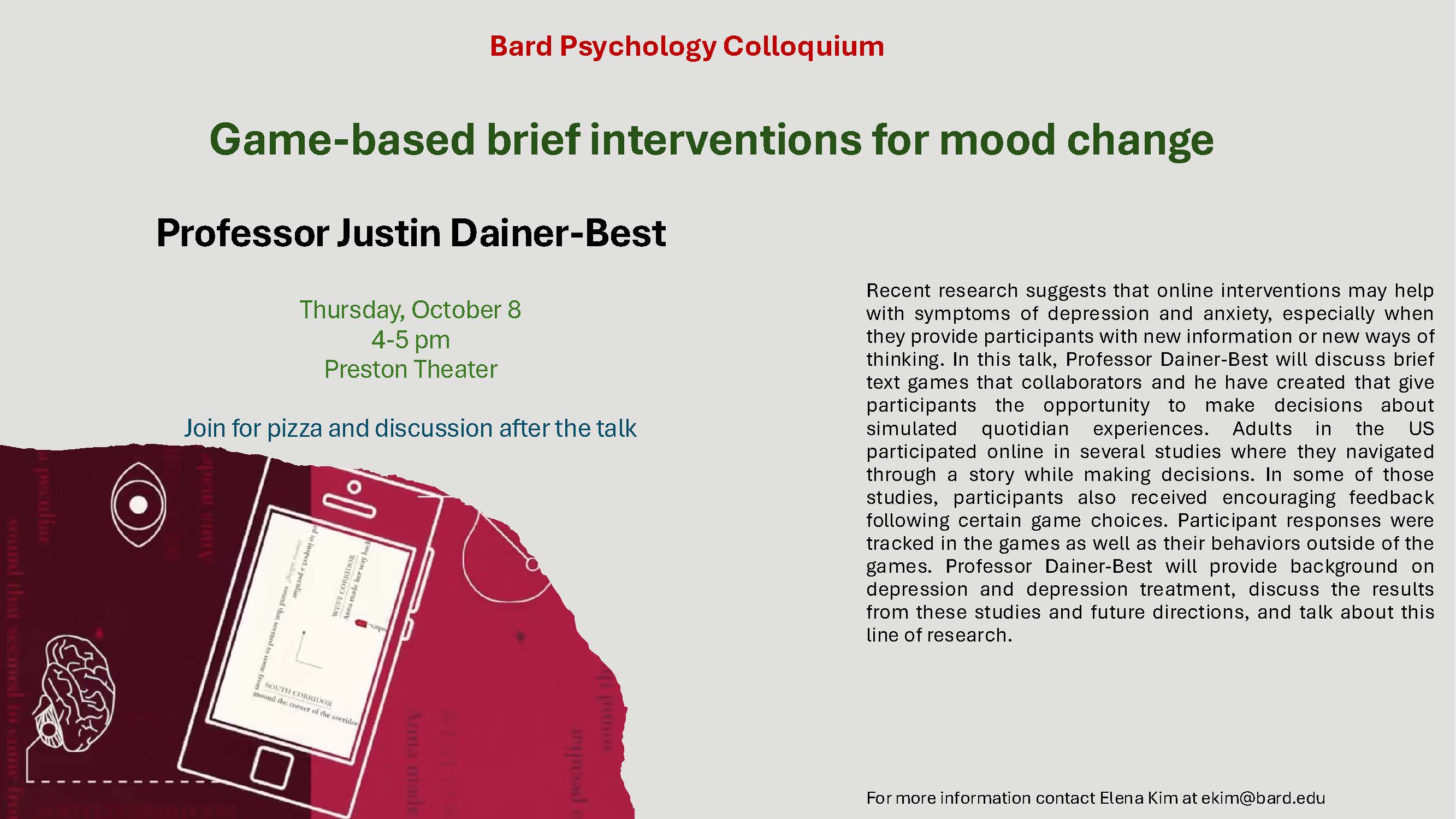 Game-based brief interventions for mood change