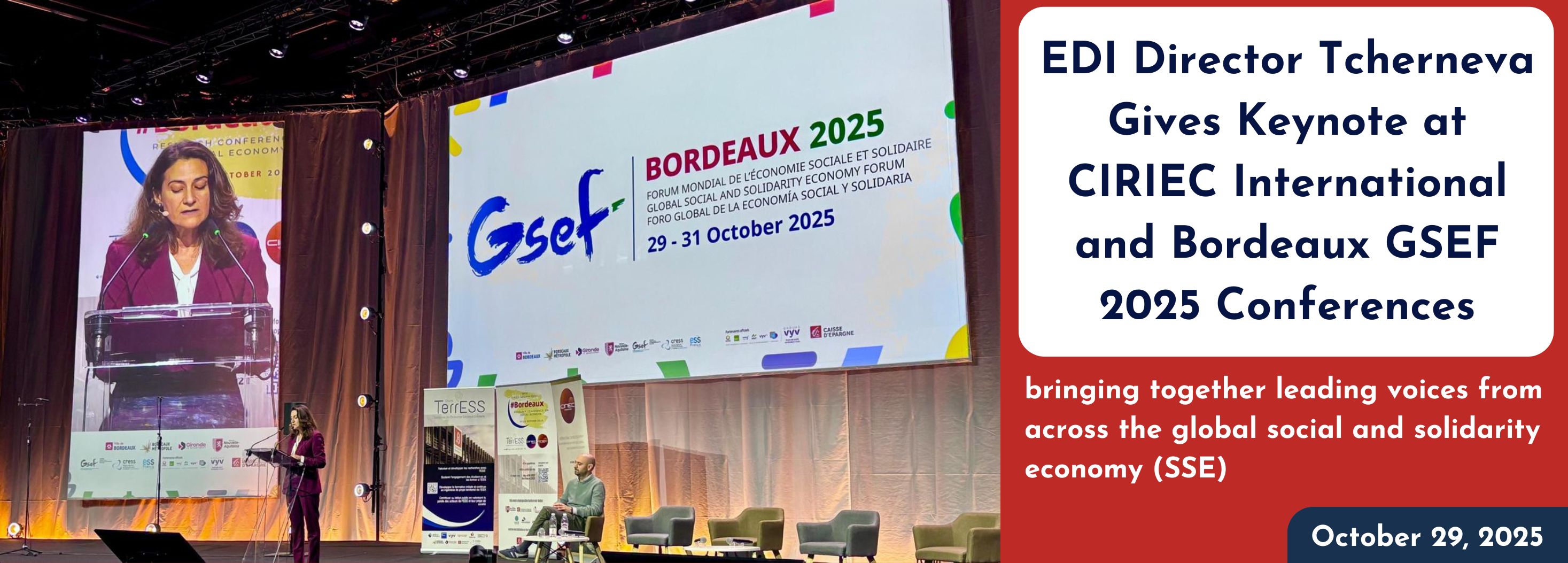 EDI Director Tcherneva Gives Keynote at CIRIEC International and Bordeaux GSEF 2025 Conferences